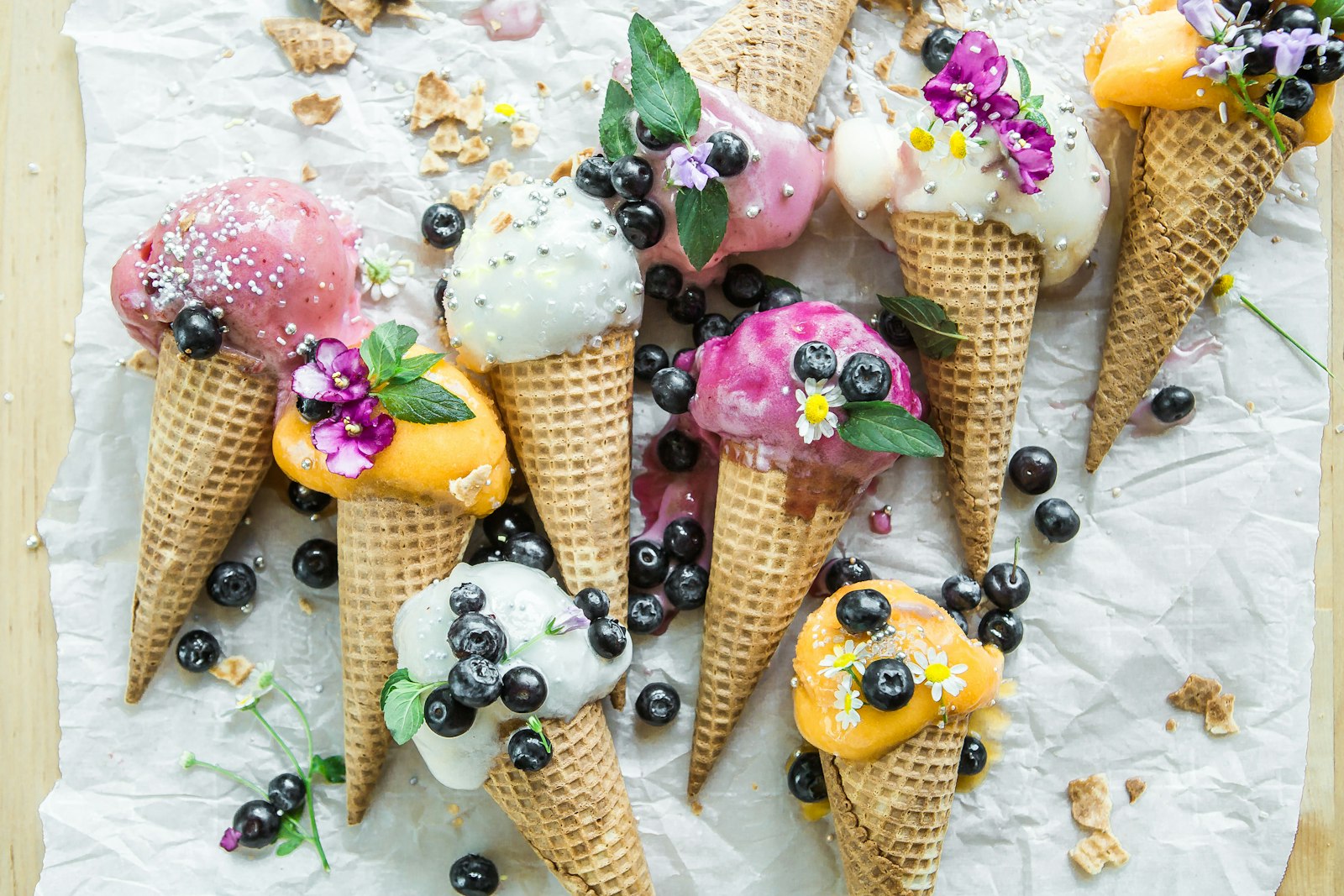 Homemade ice cream in a bowl with a scoop
